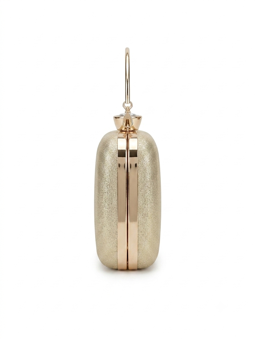 Luxury Women's Bag Embellished with Pearls and Crystals with a Golden Handle