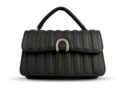 Rofee Quilted Top-Handle Bag - Front View