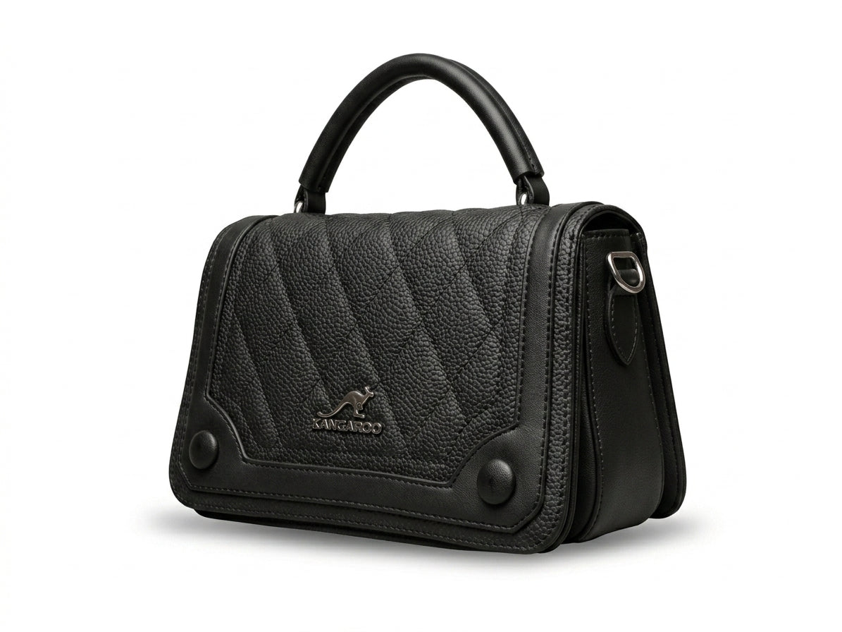 Quilted Cream Top-Handle Satchel Bag